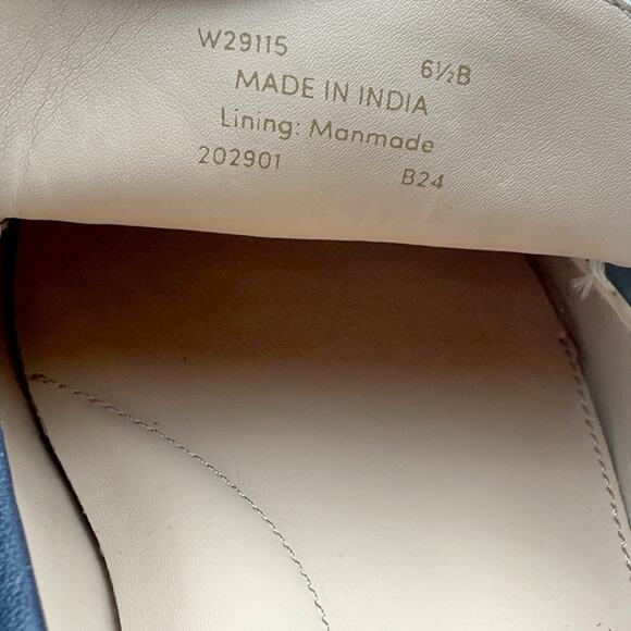 Cole Haan Womens Stassi Penny Loafer US 6.5 B EU 37 Navy Ivory Leather NWOB - Picture 12 of 13